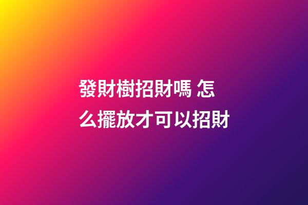 發財樹招財嗎 怎么擺放才可以招財
